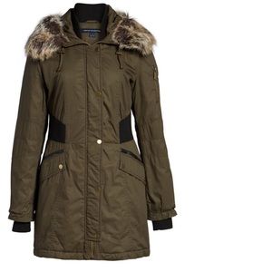 French Connection mixed media Parka jacket